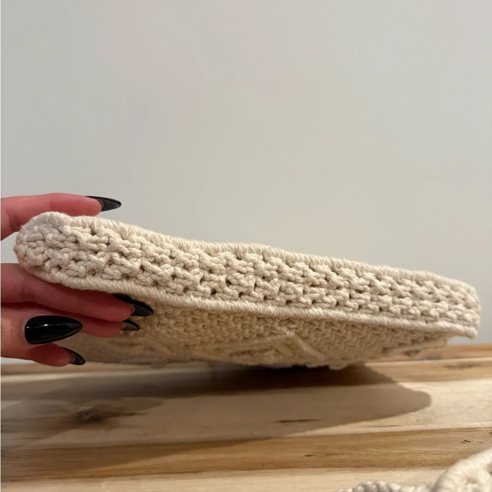 Crochet Women's Bag Cream (2 count) Vintage-THE PEOPLES REPUBLIC OF CHINA ✅SALE✅ - Picture 4 of 14